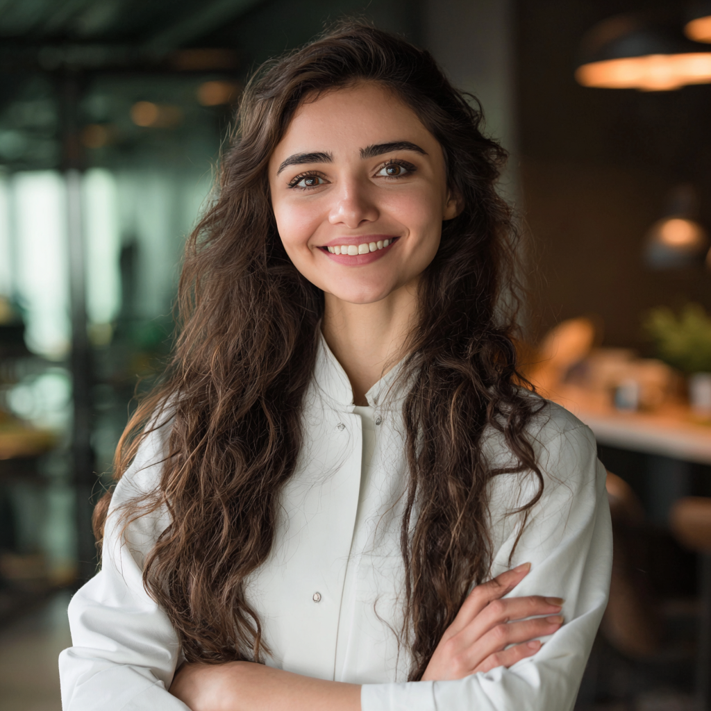 Spor kıyafetli genç Türk kadın, sağlıklı atıştırmalık ve su şişesi ile spor salonunda gülümsüyor, arka planda fitness ekipmanları